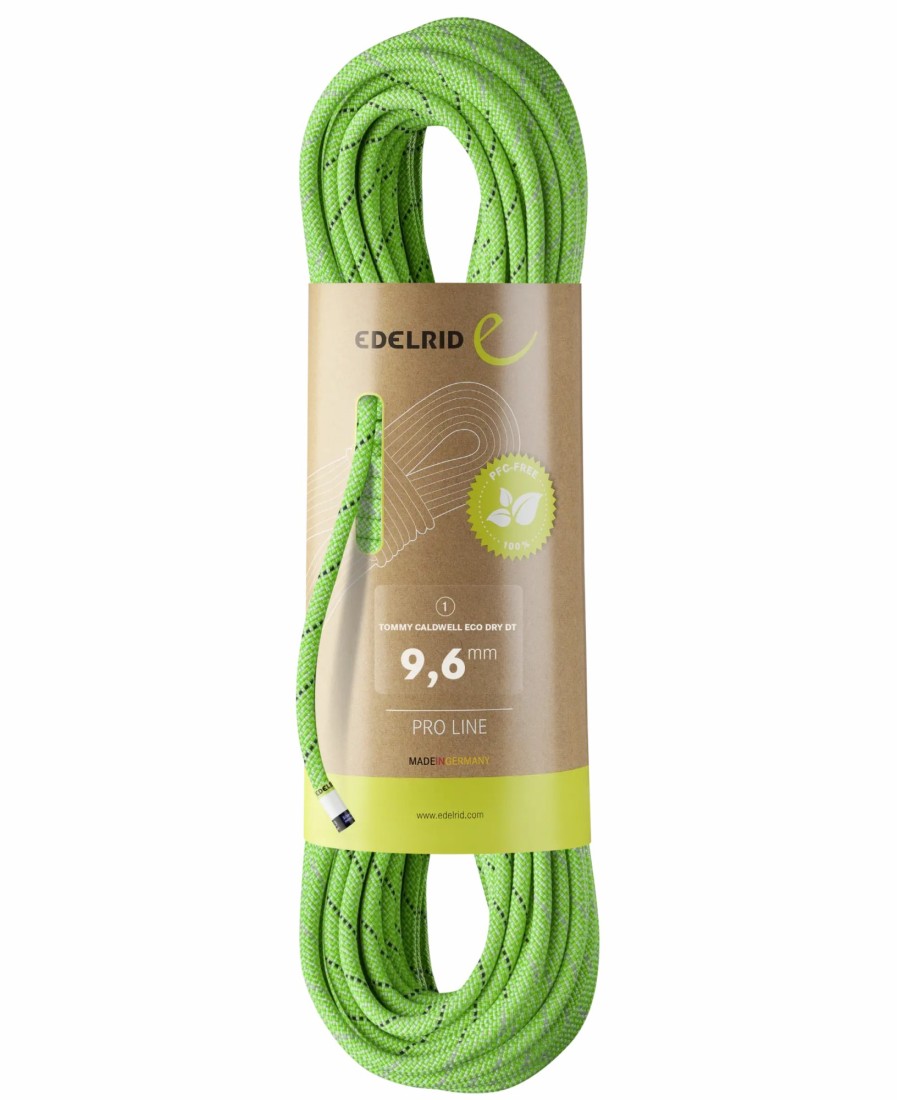 Sport EDELRID | Tommy Caldwell Eco Dry Dt 9,6Mm Neon Green